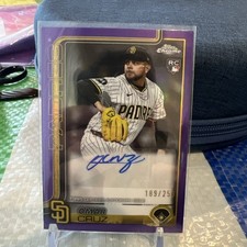 2025 Topps Chrome Update Omar Cruz #AC-OC Auto Purple Refractor /250 RC