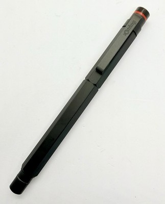 NOS Vintage Rotring Newton Black Fountain Pen Metal M Nib Germany