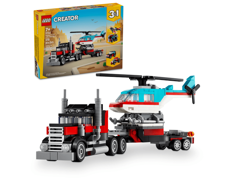 LEGO 31146 Creator 3 in 1 Autocarro con Elicottero, Giochi per Bambini e Bambine - Immagine 9