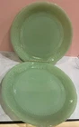 2 Fire King Jadeite Alice Full Size Dinner Luncheon Plates  9” Anchor Hocking
