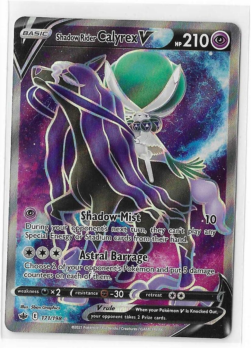 Shadow Rider Calyrex V 171/198 Chilling Reign Full Art Pokemon TCG Card NM