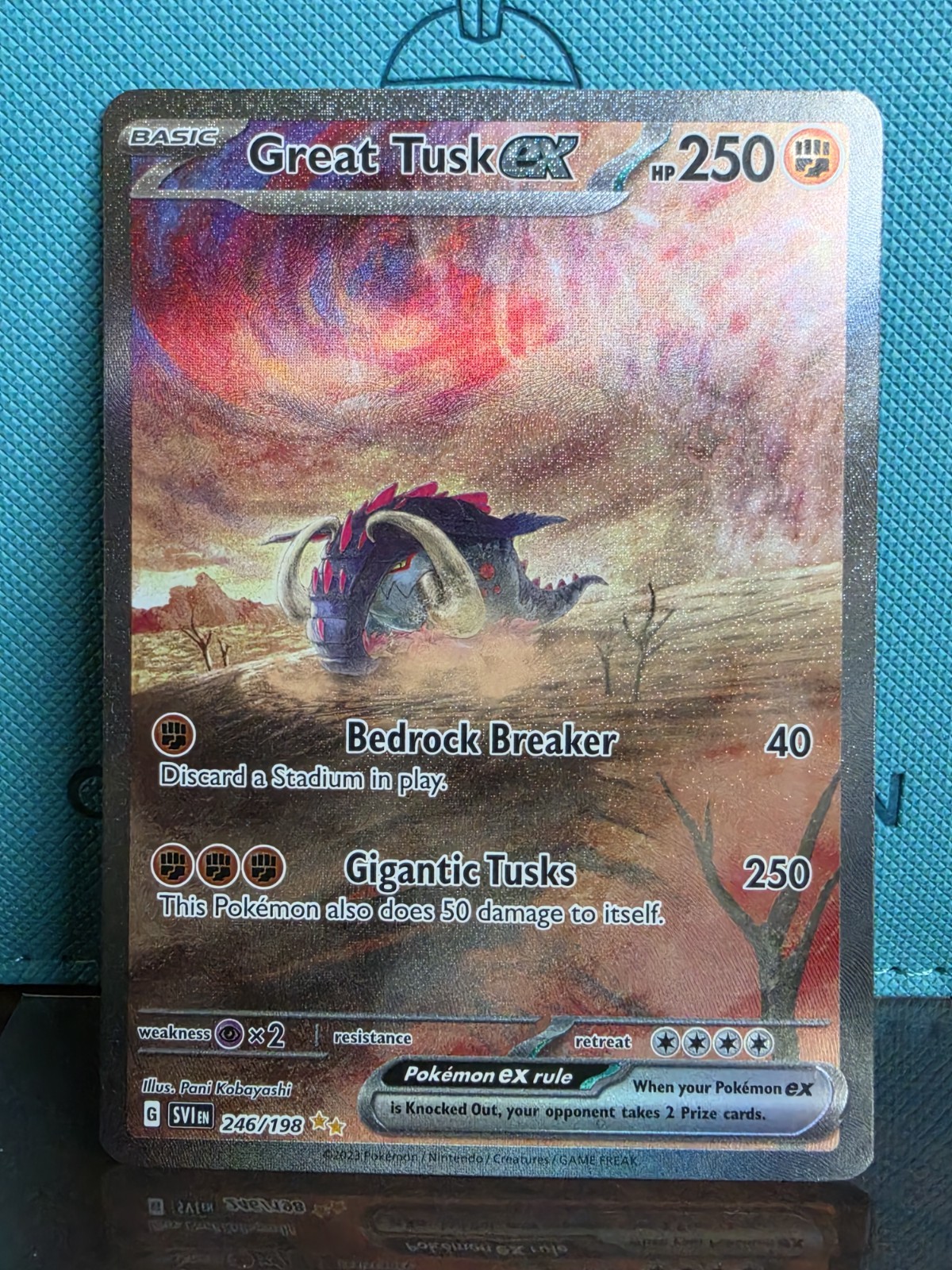 Great Tusk ex 246/198 SV01: Scarlet & Violet Base Set Holo