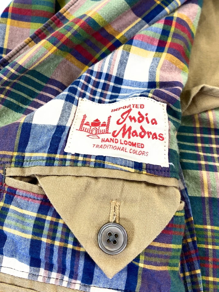 De colección. Abrigo Blazer Deportivo Polo Ralph Lauren Para Hombre Madras Multicolor a Cuadros 42L Foto 4 de 4