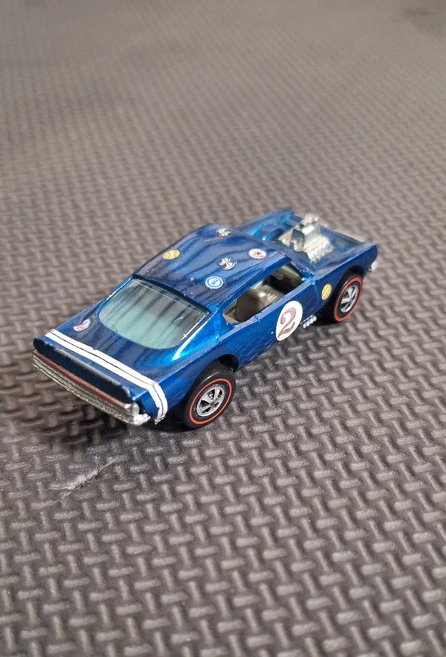 Hot Wheels 1970 King Kuda azul con champán Int. Coche Hong Kong casi como nuevo. Foto 3 de 4