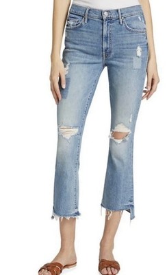 MOTHER SUPERIOR Jeans Insider Crop Step Fray We are Castaways Size 26