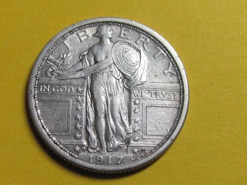 1917-D  TYPE 1 STANDING LIBERTY QUARTER FULL HEAD  NICE VERY HIGH  GRADE COIN