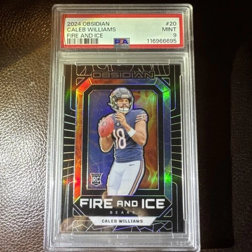 2024 Panini Obsidian - Fire and Ice Caleb Williams #20 (RC) PSA 9