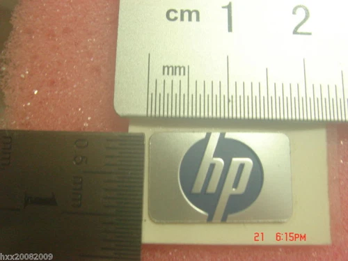 NEW HP Metal  Logo ,Sticker , Label ,18mm*11mm (Blue) 