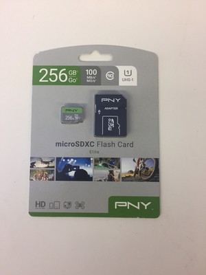 Pny 256gb Elite Micro Sdxc 100mb S Uhs I Class 10 Memory Card With