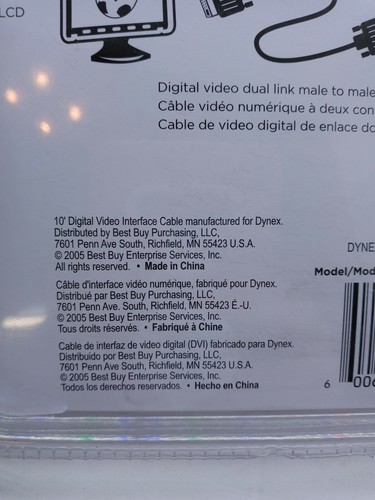 NEW Dynex DVI-D Video Cable 10 foot Digital Video Interface Cable DVI PC  - Picture 8 of 8