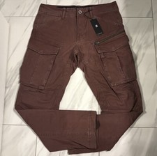G-Star Raw Men's Rovic Zip Regular Tapered Cargo Pants Brown Stone 180 New