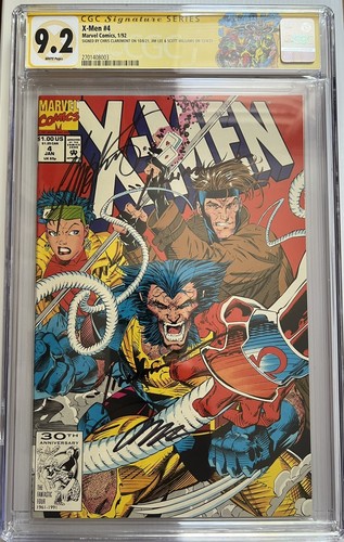🔥 X-Men #4 CGC 9.2 SS. x3 Jim and Scott and Claremont! 1st App. Omega Red 🔥