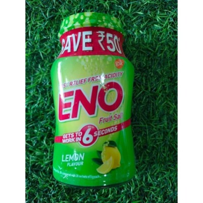 Eno Fruit Salt Lemon Herbs Flavor Relief From Acidity Problem Eno Bottle - 100g