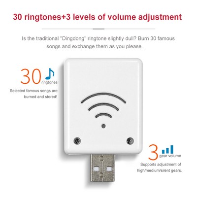 USB Smart Home Doorbell Strong Signal Wireless Emergency Doorbell Remote Control