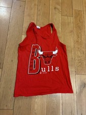 Chicago Bulls Shirt Hanes Beefy Tee Tank Top Vintage 90s NBA Rare Medium 38-40