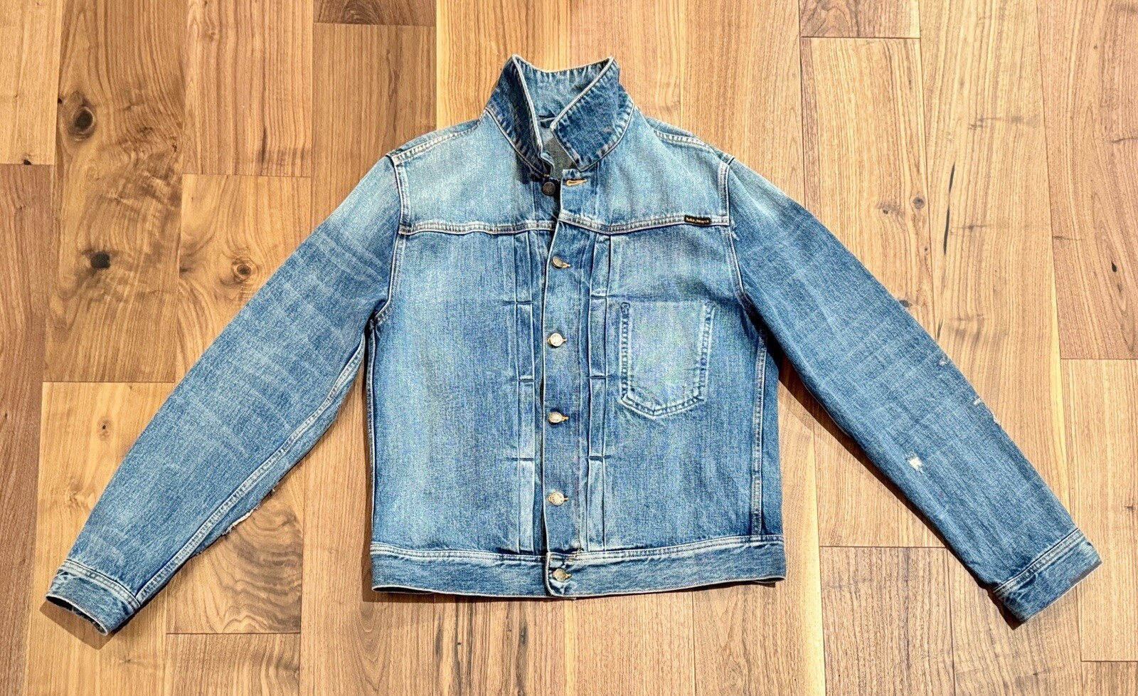 NUDIE JEANS LAB Sonny Mens Size XL Selvage Denim Distressed Type