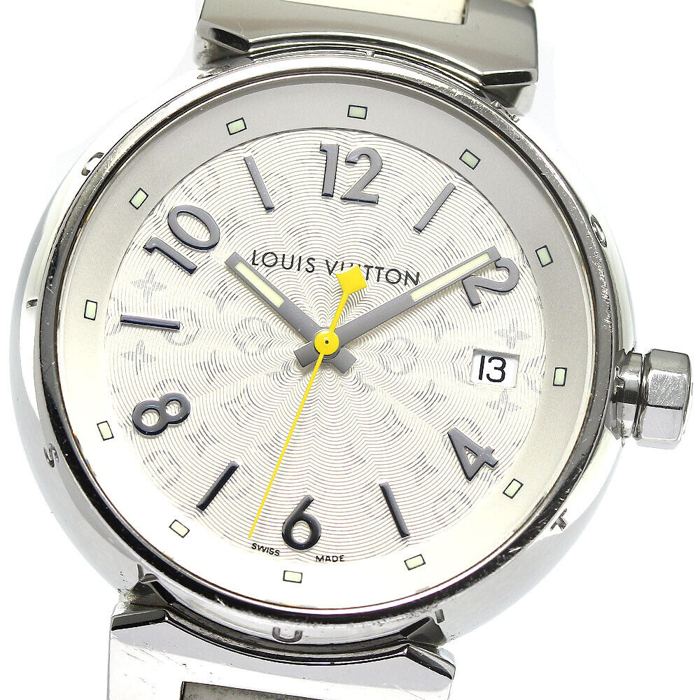 Louis+Vuitton+Tambour+Q1313+SS+Silver+Dial+Quartz+Good+Wristwatch+B18 for  sale online