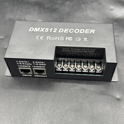 4 Channel DMX Decoder RGBW PWM DMX512 Dimmer Driver LED Strip Light Controller