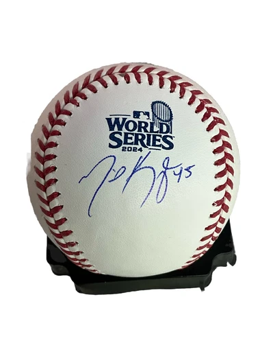 MICHAEL KOPECH DODGERS SIGNED 2024 WORLD SERIES BASEBALL  PSA C