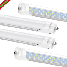 4-25 Pack FA8 T8 8FT LED Shop Lights 8 Foot LED Tube Light Bulbs 6000K 5000K 72W