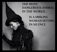 The Most Dangerous Animal In World Smiling Woman In Silence -MAGNET