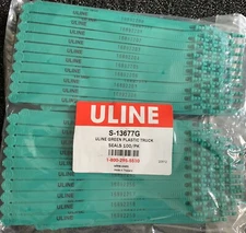 100 Uline Truck Container Seals, Tamper Evident, Sequentially Numbered Plastic