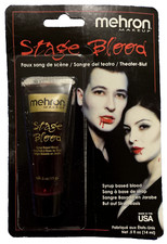 Mehron Makeup Fake Blood 0.5oz Tube-Bright Arterial-Theatrical Stage, Halloween.