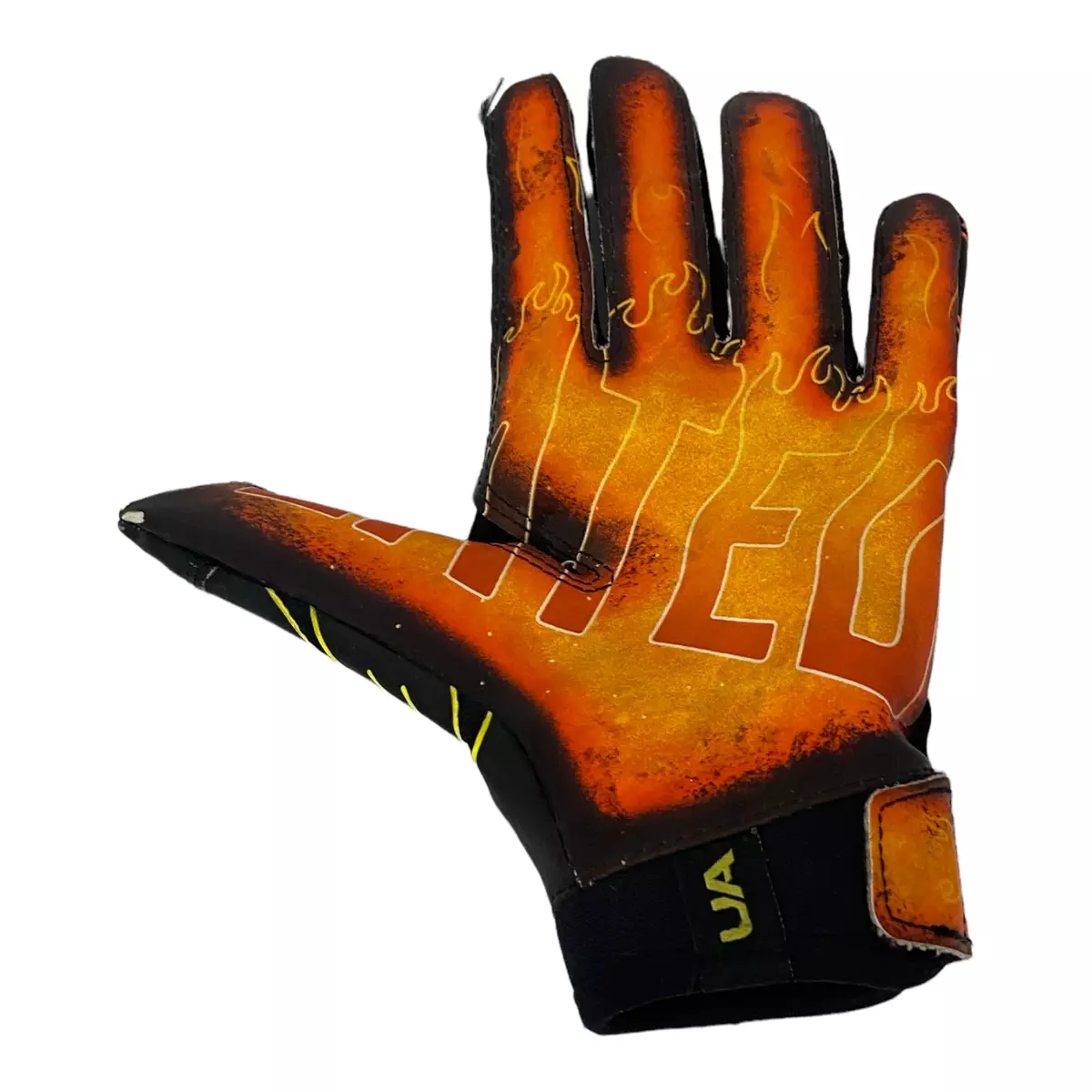 Orange under armour batting gloves deals