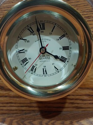 Mark & Stephens Oceanic Quartz Honolulu Maritime Nautical Brass