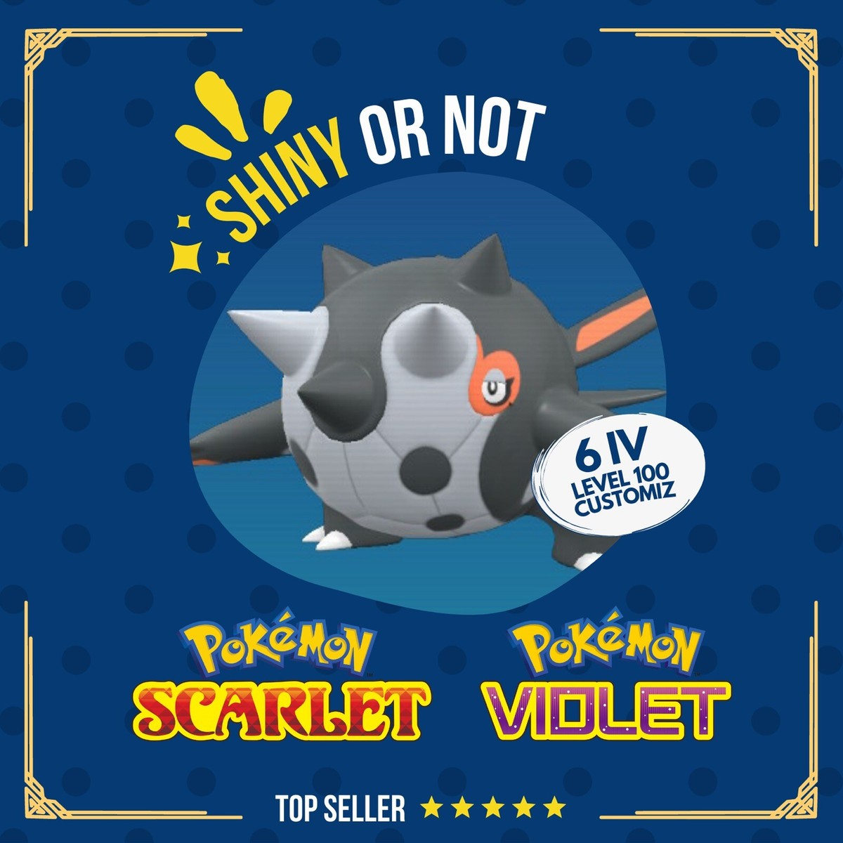 shiny cetitan pokemon card Cetitan Shiny or Non ✨ 6 IV Competitive Customizable Pokémon Scarlet Violet