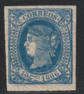 SPANIEN 4 C.MOS 1866 EX COLONIA ESPANOLA VOLLGUMMI POSTFRISCH ** REF 7061