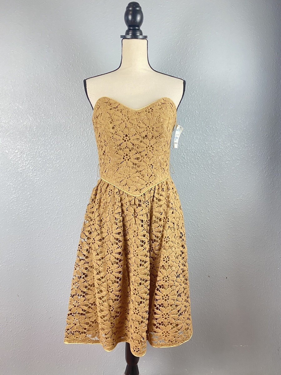 Vintage Betsey Johnson Womens Floral Lace Dress Size 10 NWT 330$