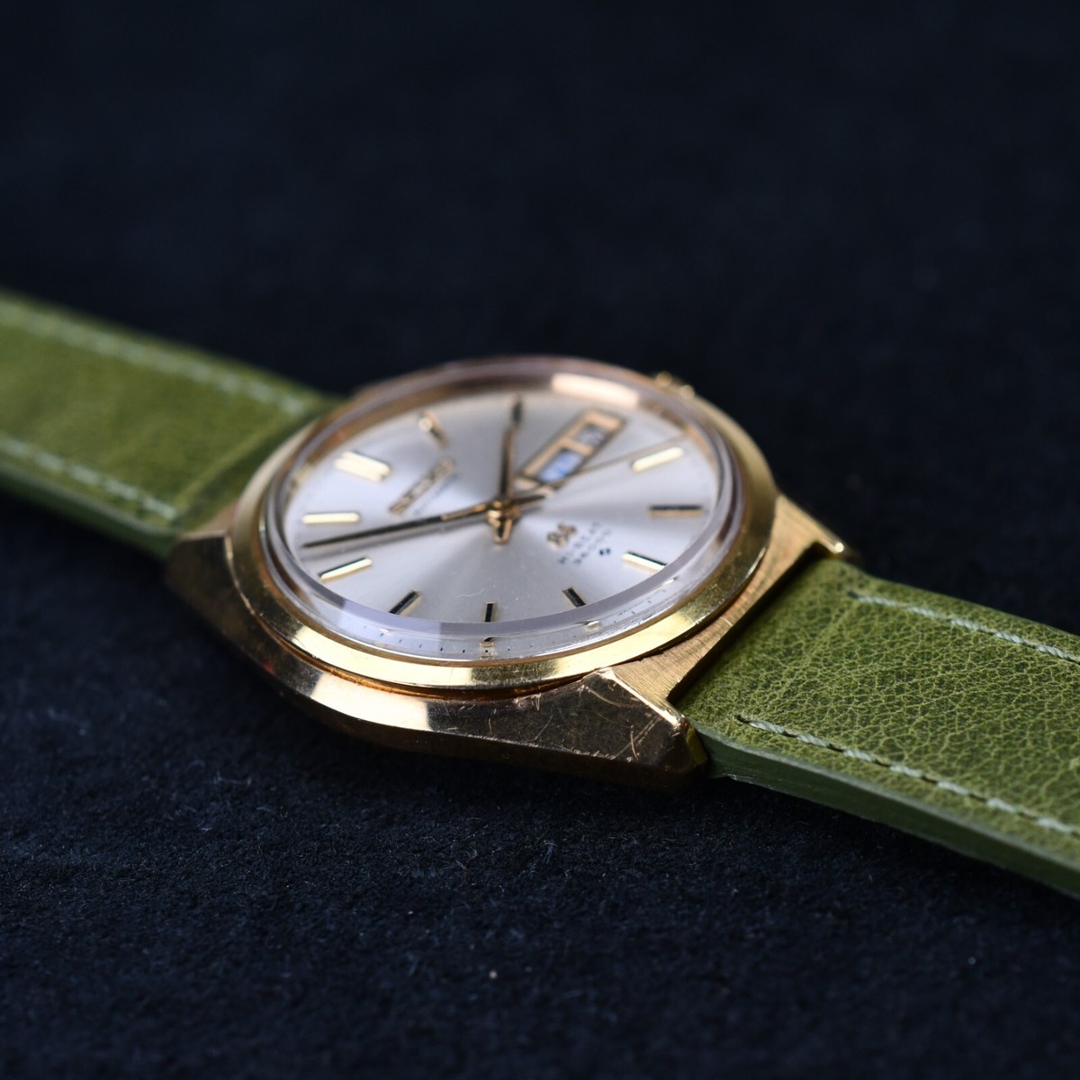 Grand Seiko 61GS 18k Yellow Gold 1970 6146-8000 36mm Day Date Rare