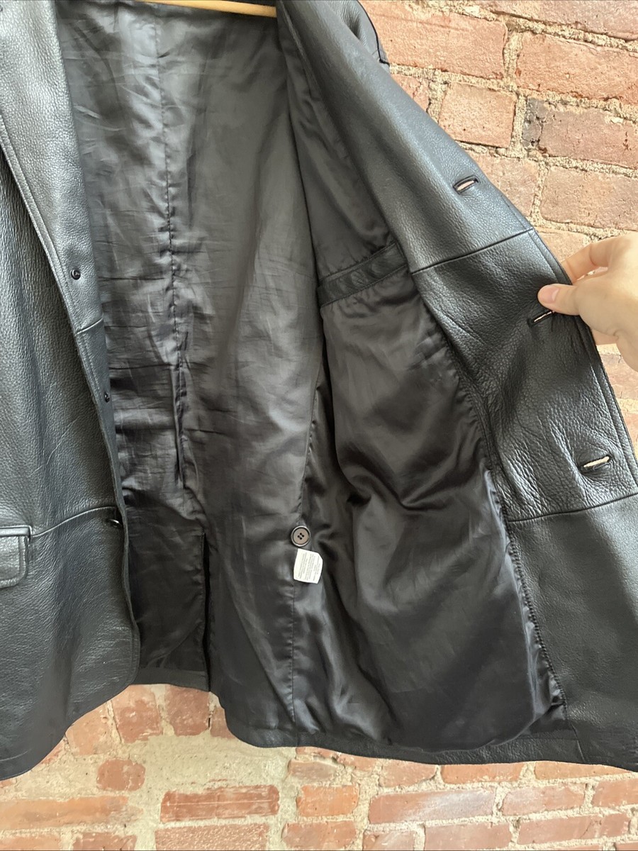 ジャケット・アウター DKNY archive leather jacket Vintage DKNY Donna Karan New York Leather Jacket, Sz Large