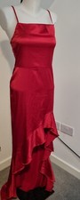 RED GOWN DRESS SIZE L UK 12 NEW