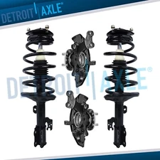 FWD Front Steering Knuckles Wheel Hub Bearings Struts Springs for Toyota Sienna