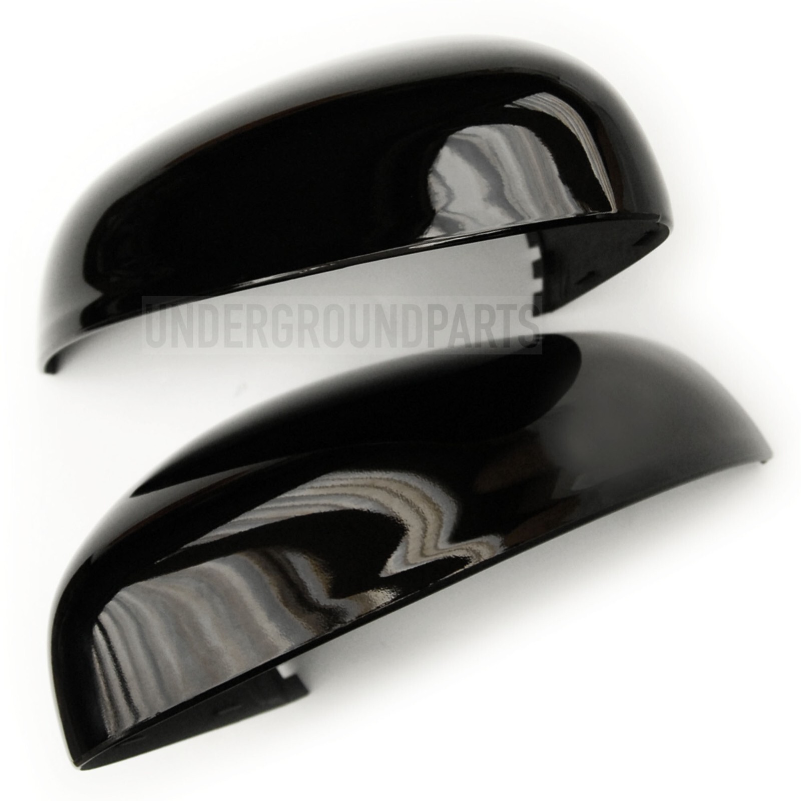 FORD FIESTA MK8 GLOSS BLACK SIDE DOOR WING MIRROR COVERS CAPS LEFT & RIGHT PAIR