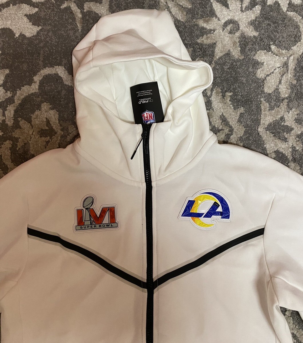 Nike Los Angeles Rams Super Bowl 56 LVI Tech Fleece Hoodie White
