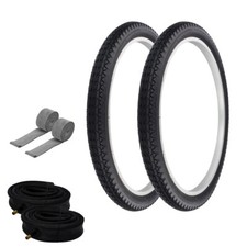 PRO TIRES 24 x 2.125 BLACK P-123A W/ HEAVYDUTY TUBES  RIM STRIPS