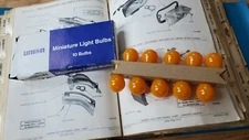 NOS 1157a AMBER bulb VINTAGE PAINTED UNION 76 (2 pcs) For Your Classic Car