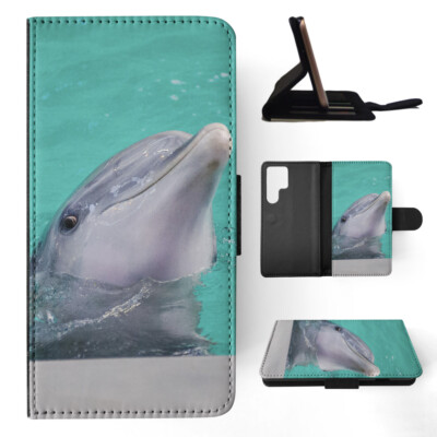 FLIP CASE FOR SAMSUNG GALAXY|CUTE AQUATIC DOLPHIN ANIMALS #5