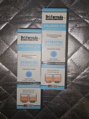 Dr's. Formula Hyaluronic Acid Hydrating Face Mist Lot Of 2