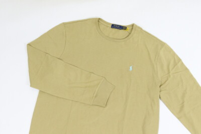 Polo Ralph Lauren Solid Long Sleeve Crewneck T-Shirt Tee with Pony