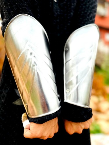 Medieval Authentic Steel Elbow Armor Set for Medieval Knight Cosplay & Roleplay - Picture 3 of 7