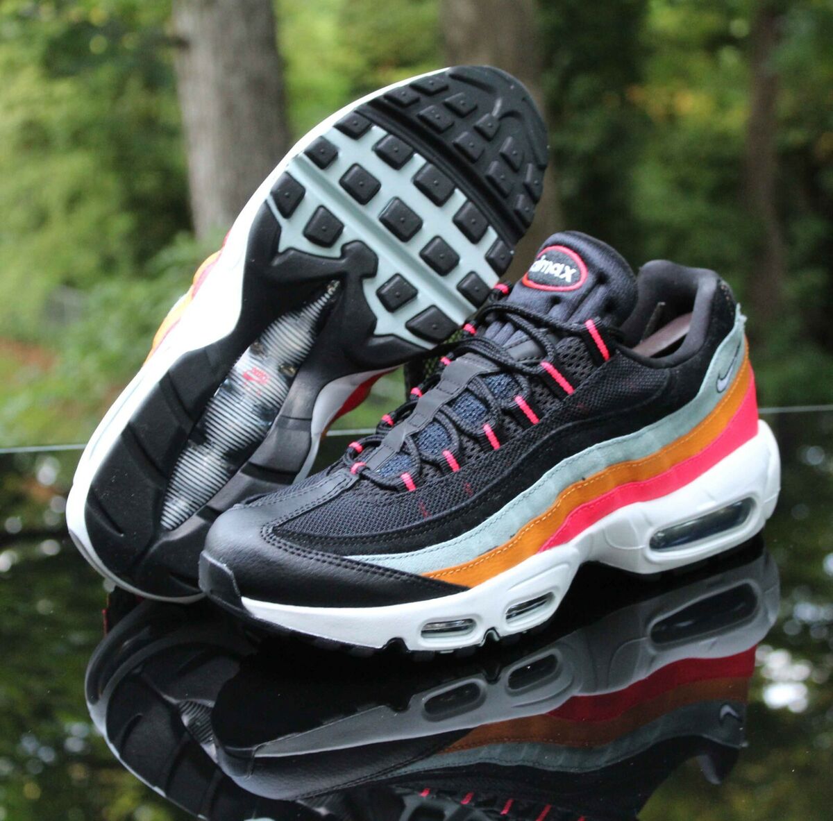 Nike Air Max 95 Ocean Cube Men's Size 7 Black Kumquat Custom Nike Air Max 95 Ocean Cube Men's Size 7 Black Kumquat Custom
