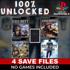 Call of Duty Finest Hour Big Red One 3 World at War PS2 Memory Card 100 Beaten