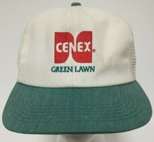Vintage CENEX GREEN LAWN Trucker Hat Cap Snapback Mesh K PRODUCTS Made in USA