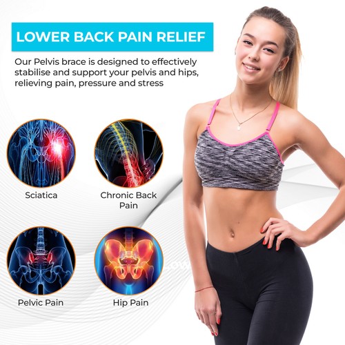 Sacroiliac SI JOINT Hip Belt Pelvic Lumbar Lower Back Pain Relief For Men Women - Picture 6 of 14