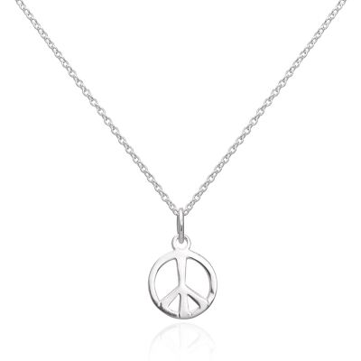 Sterling Silber Peace Zeichen Halskette 16 - 22 cm