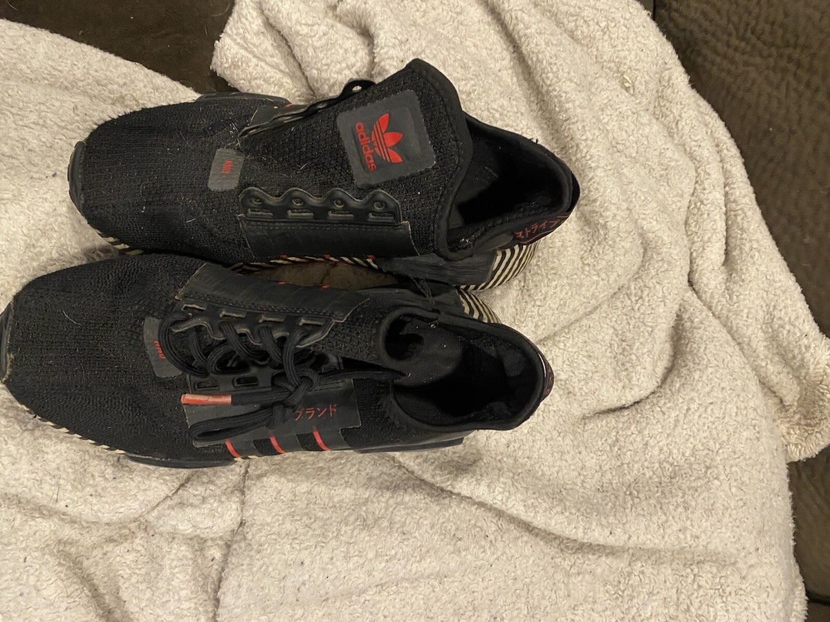 Size adidas NMD Black Red Gold SHW 675001 No Laces One Shoe